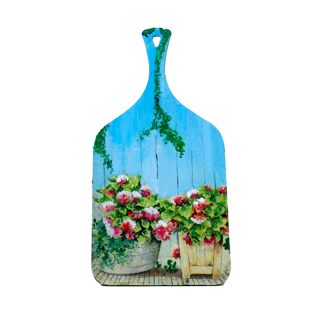 Exquisite Chopping Board hand-painted with an original Decoupage design by Penkraft